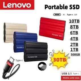 Lenovo 30TB Mini Portable USB 3.1 SSD