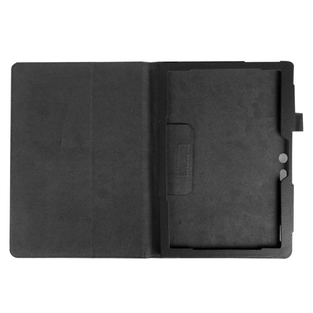 Lenovo Tab 10 TB-X103F litchi skin leather flip case - Black