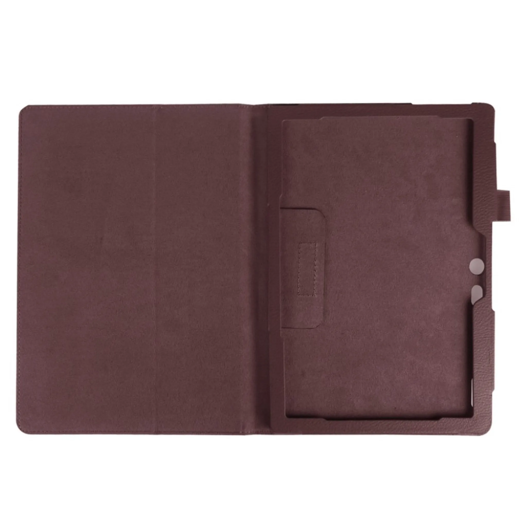 Lenovo Tab 10 TB-X103F litchi skin leather flip case - Brown