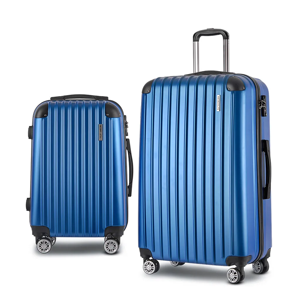 Lightweight 2pc TSA Hard Case Luggage Set with 360° Wheels – Wanderlite