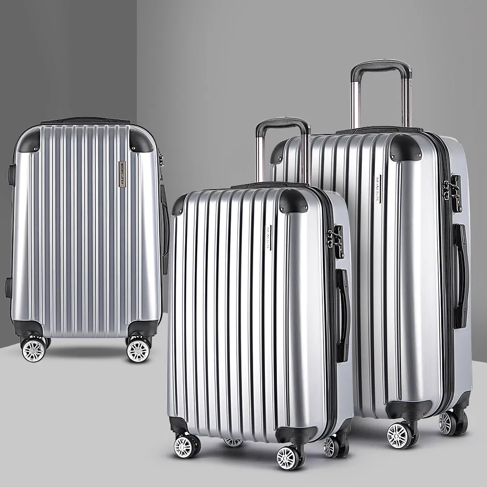 Lightweight 3pc Hard-Shell Luggage Set with TSA Lock - Wanderlite