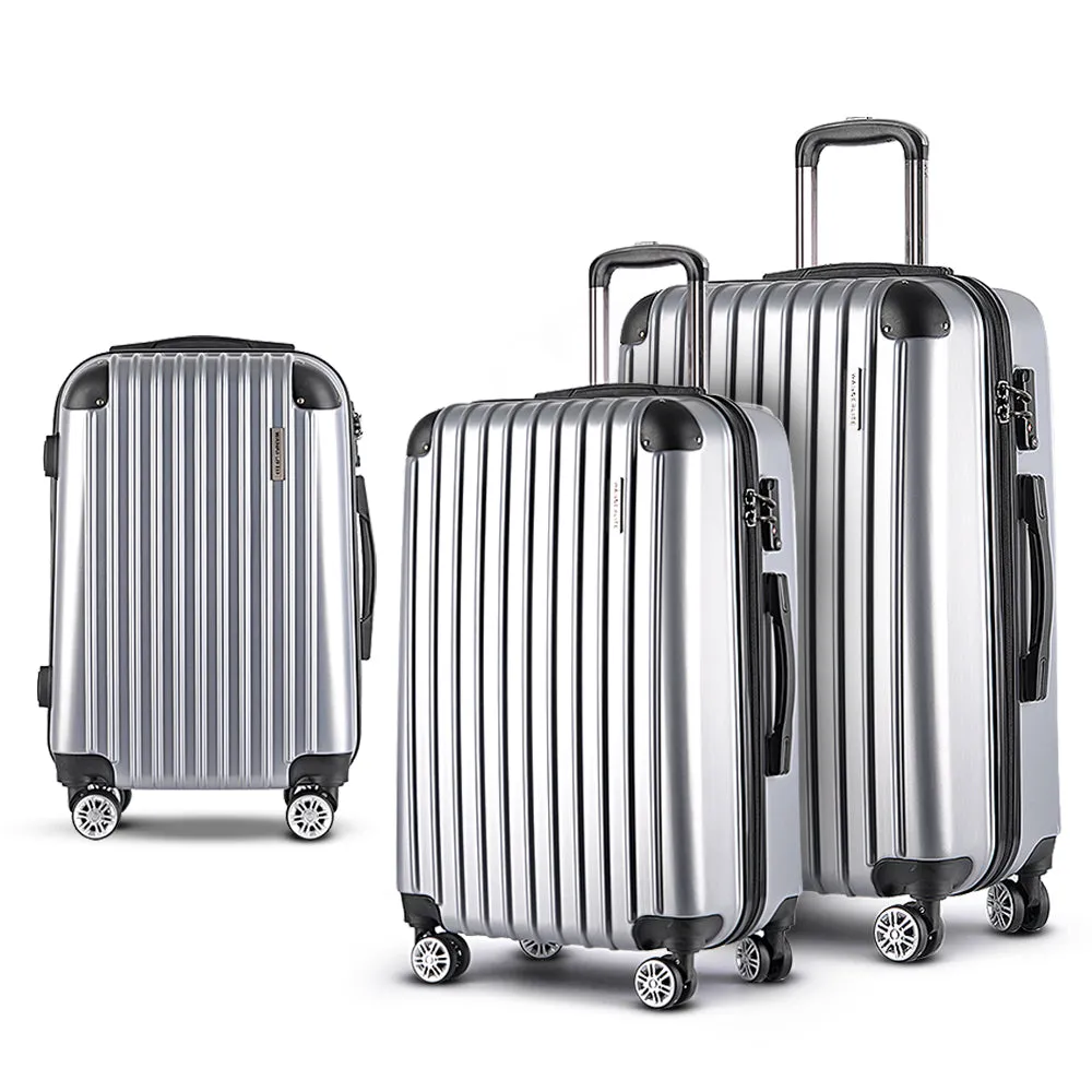 Lightweight 3pc Hard-Shell Luggage Set with TSA Lock - Wanderlite