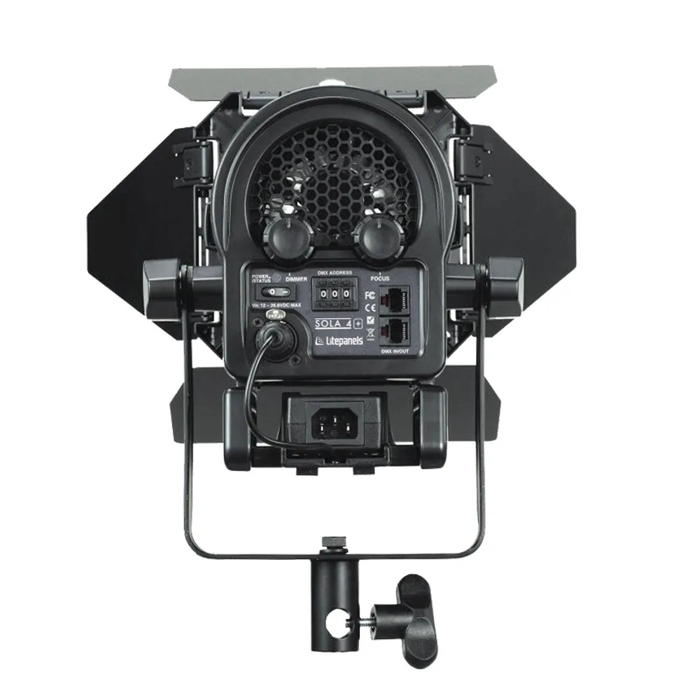 Litepanels Sola 4  Daylight Fresnel Traveler Kit w/ Barndoor, stands, Trolley Case Litepanels