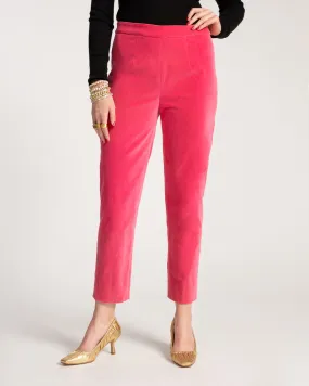 Lucy Pant Stretch Velvet Hot Pink