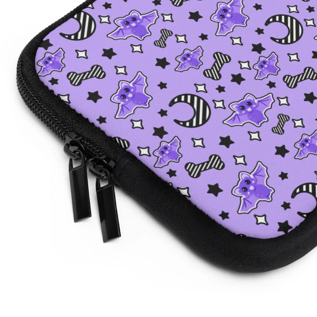 Magical Kawaii Spooky Bats Purple Laptop / Tablet Sleeve