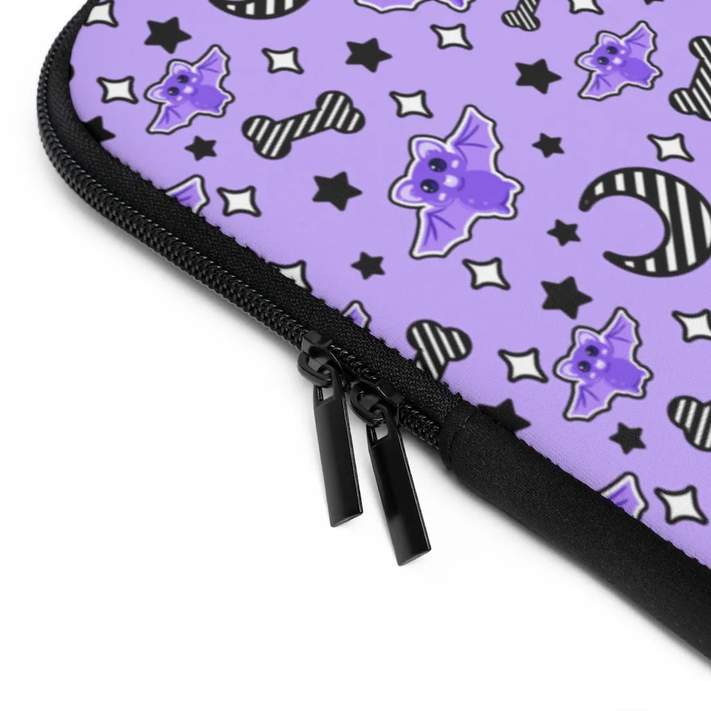 Magical Kawaii Spooky Bats Purple Laptop / Tablet Sleeve