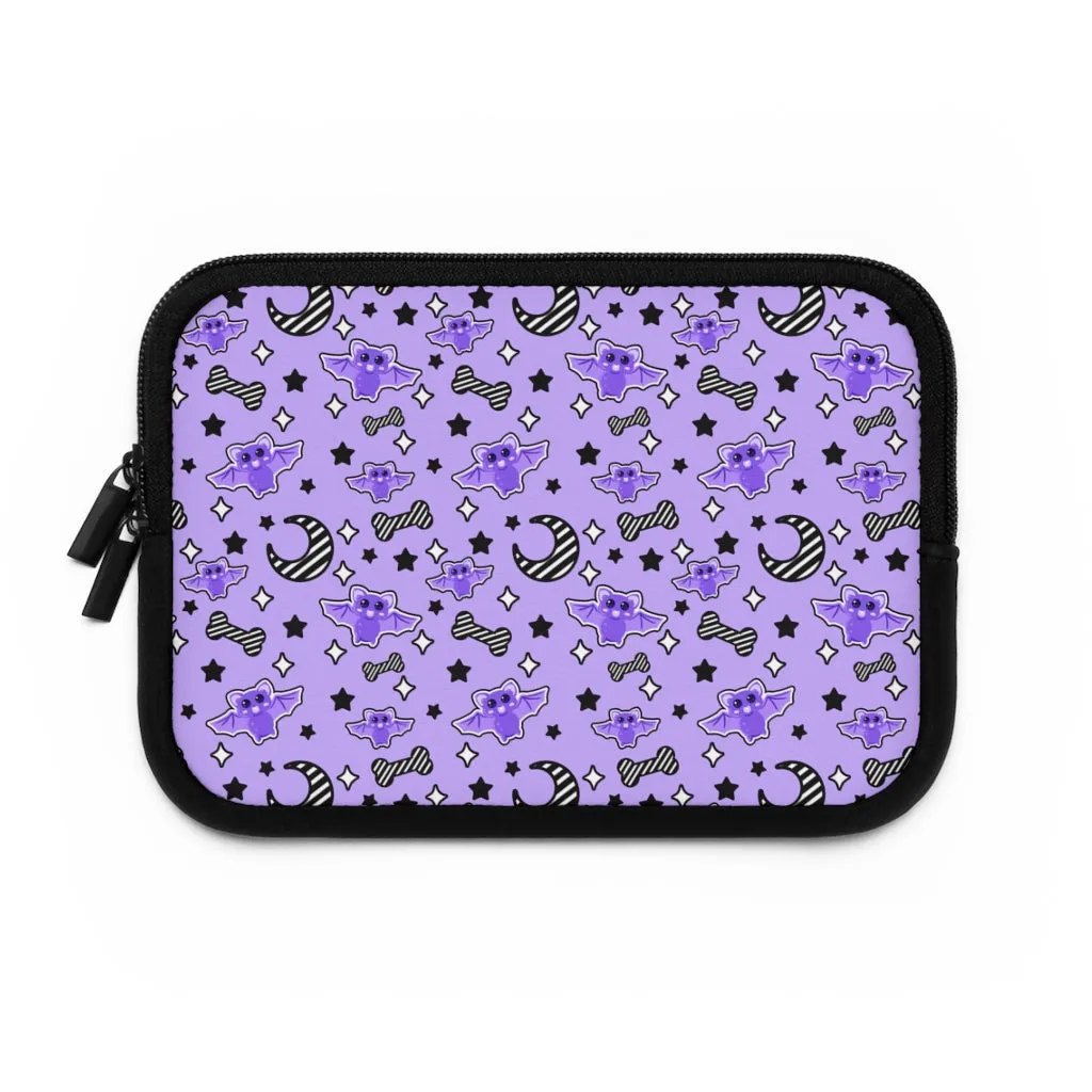 Magical Kawaii Spooky Bats Purple Laptop / Tablet Sleeve