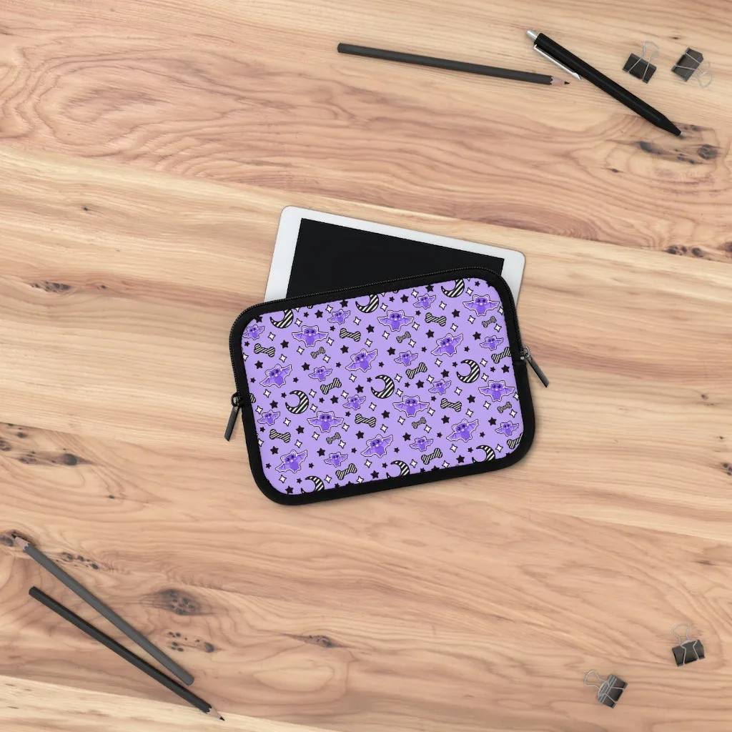 Magical Kawaii Spooky Bats Purple Laptop / Tablet Sleeve