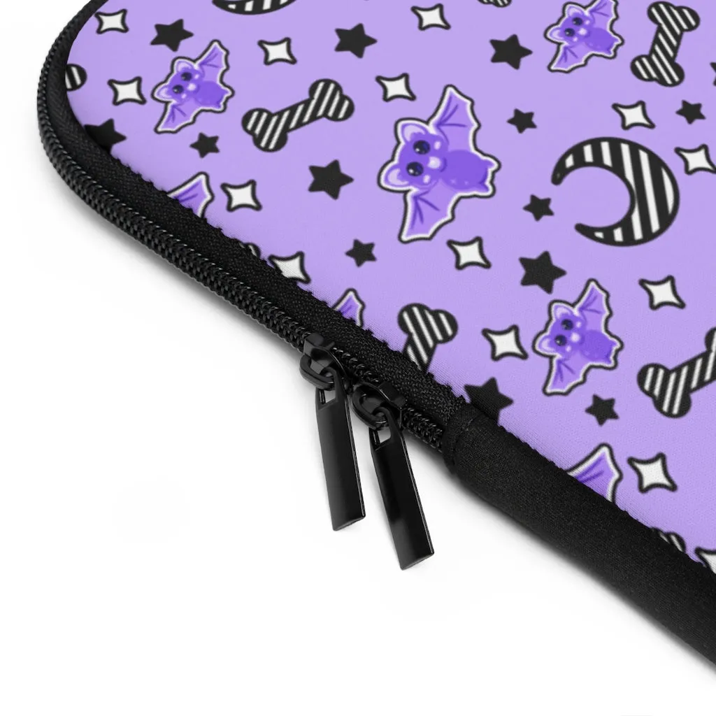 Magical Kawaii Spooky Bats Purple Laptop / Tablet Sleeve