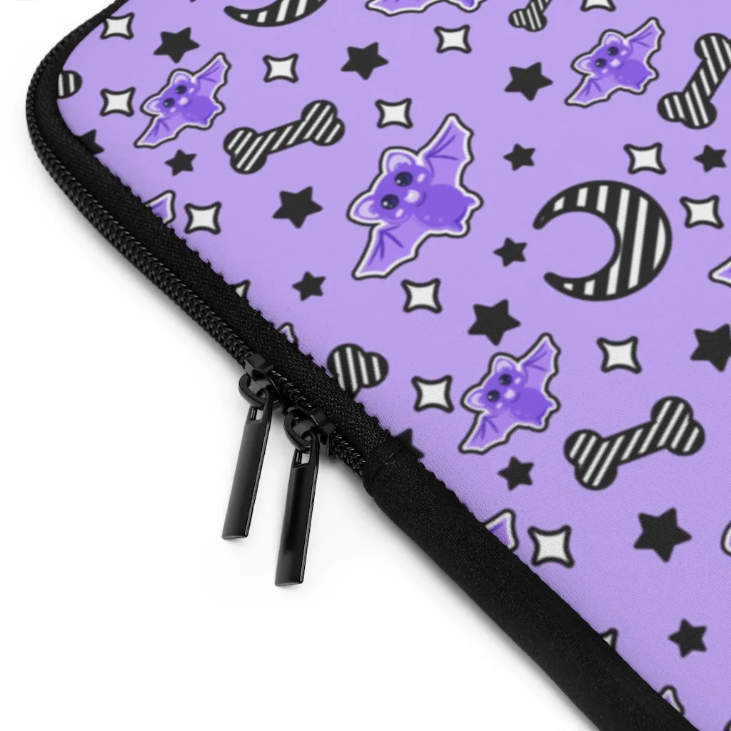 Magical Kawaii Spooky Bats Purple Laptop / Tablet Sleeve