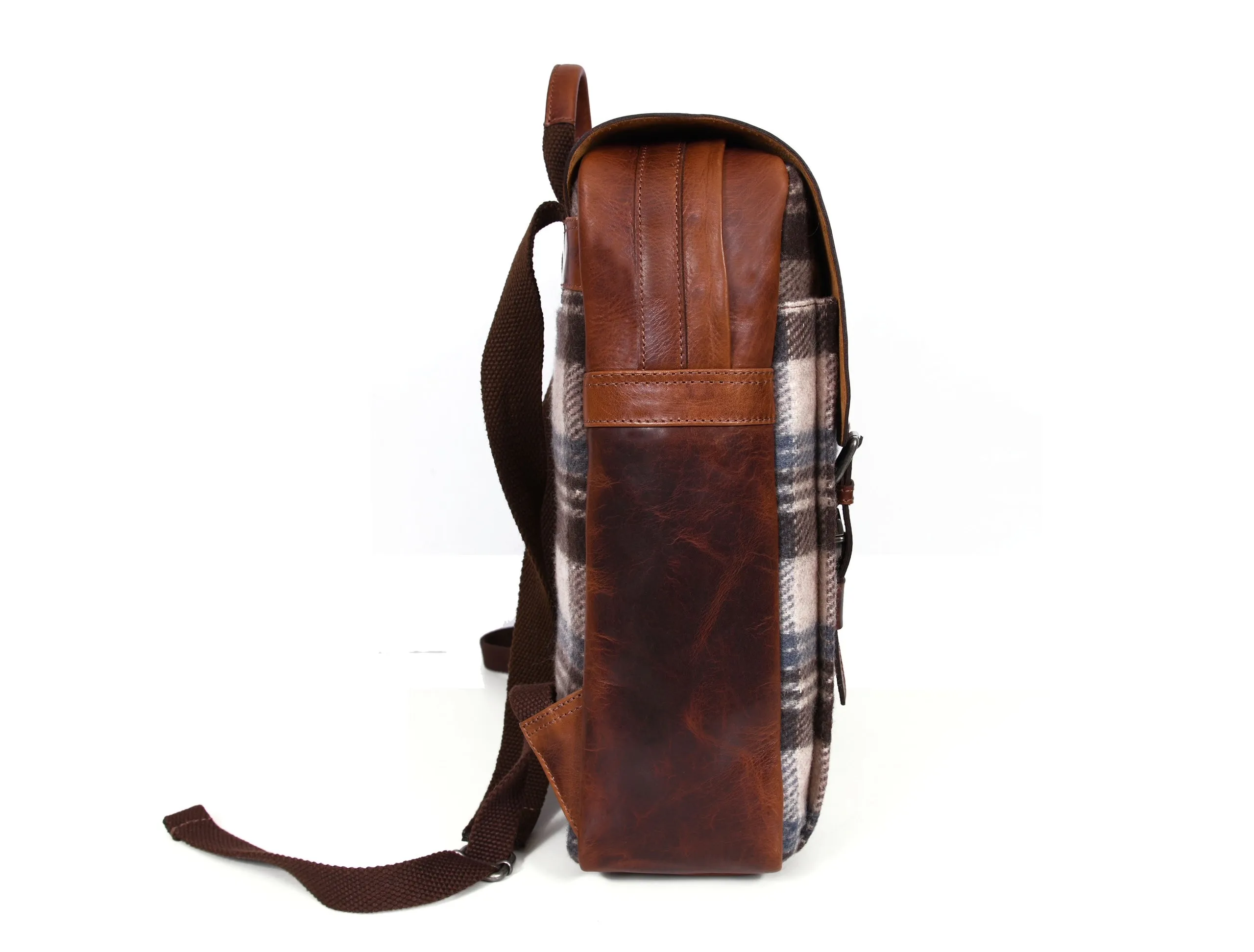 Manchester Leather & Tweed Backpack