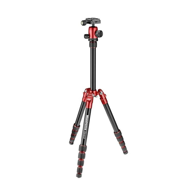 Manfrotto Element Traveller Small Aluminium Tripod with Ball Head (Black, Red, Blue, Grey)