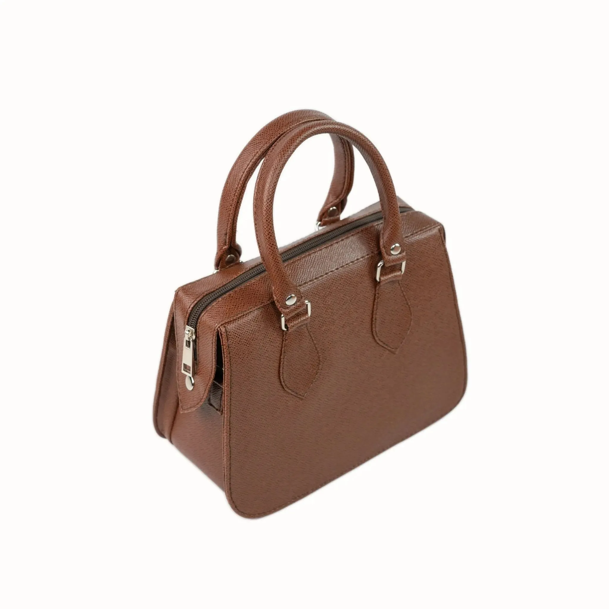 MARGAUX Top Handle Sling Bag in Choco Brown