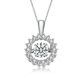 Marie Soleil Halo Pendant Necklace