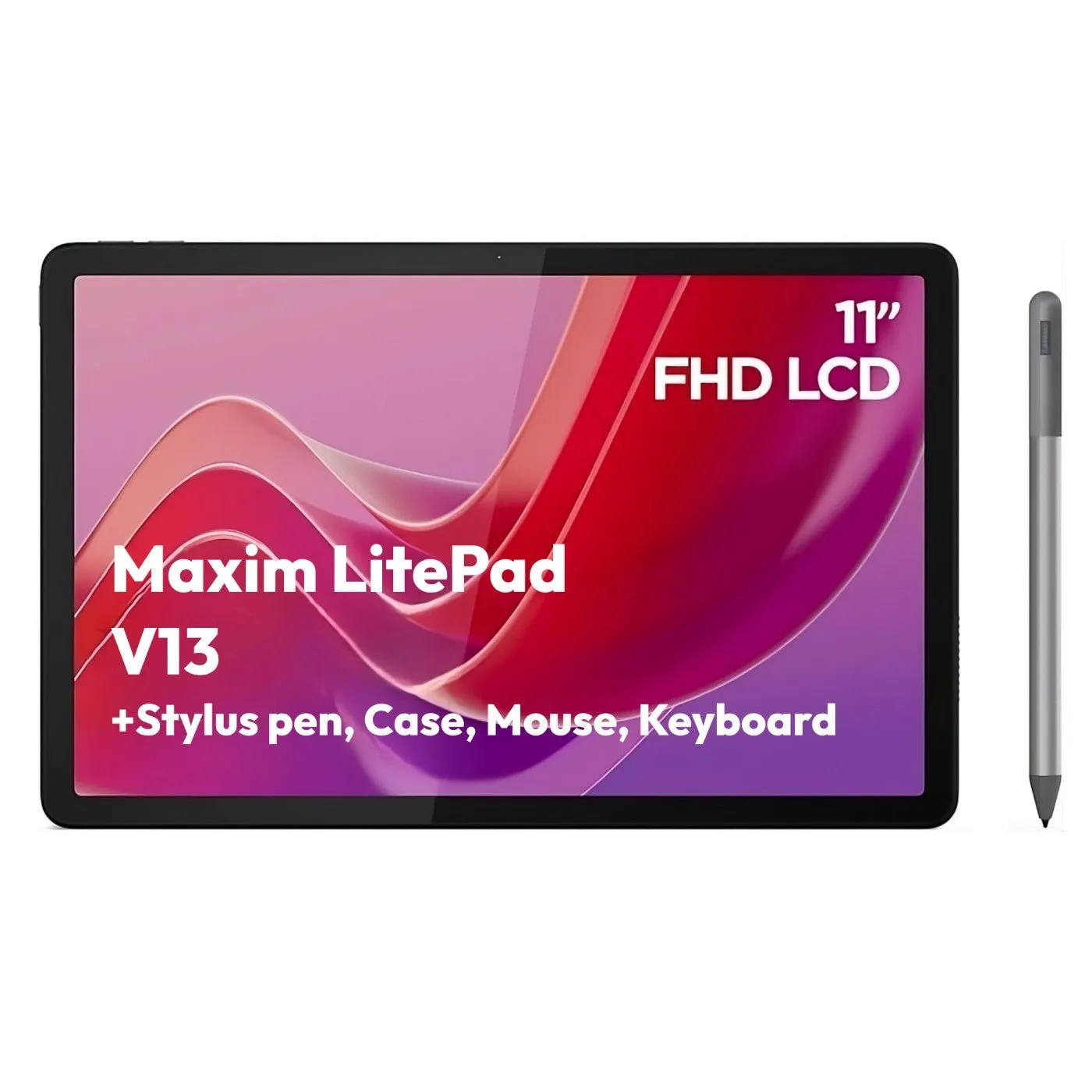 Maxim LitePad V13 Ultra Slim 10.1" 8GB   256GB Android 13   Stylus Pen, Keyboard, Mouse, Leather Case, Screen Guard