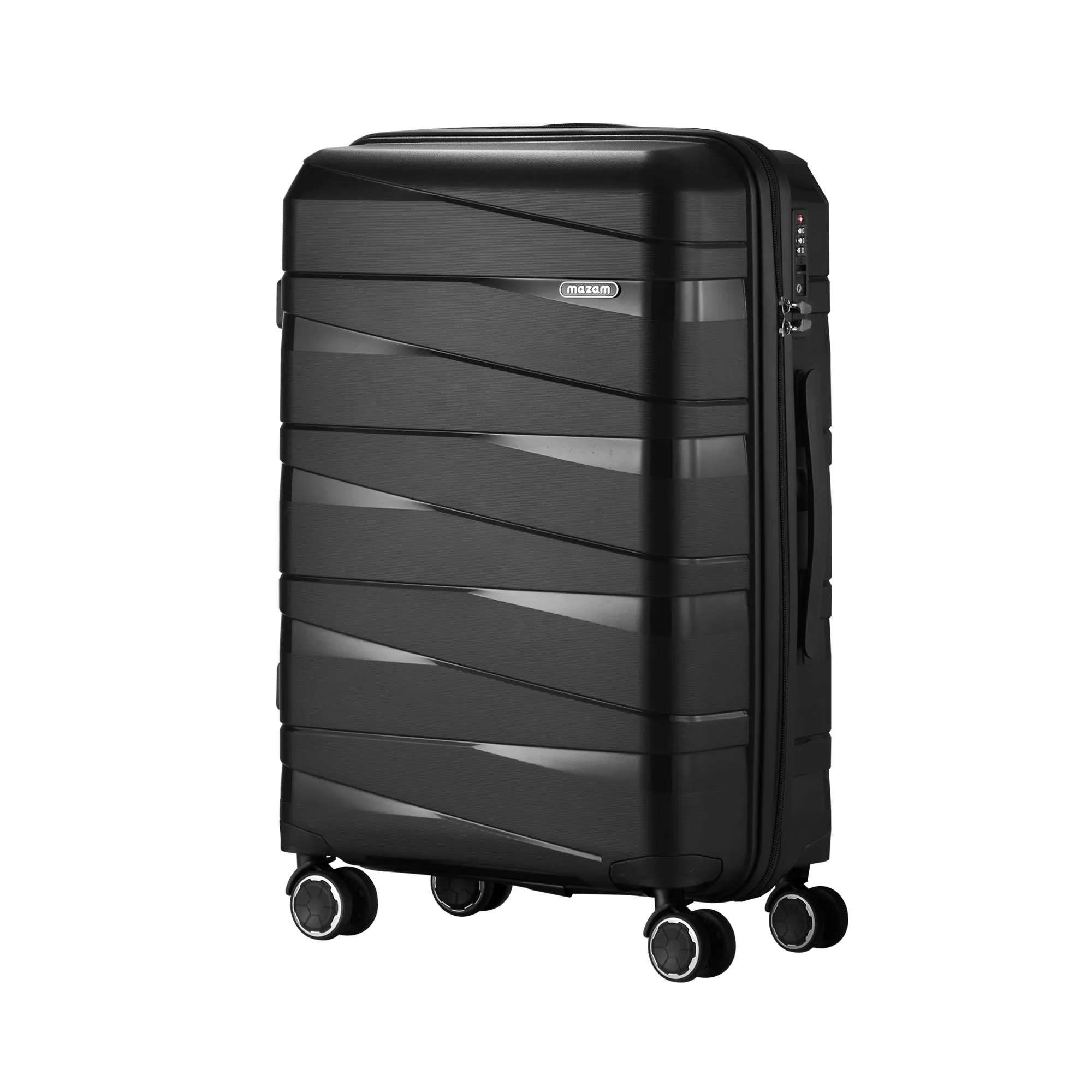 Mazam 28" Luggage Suitcase Trolley Set Travel TSA Lock Storage PP Case Black