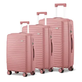 Mazam 3PCS Luggage Suitcase Trolley Set Travel TSA Lock Storage Pink PP Case