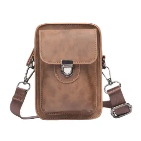 Men Casual Mini Wear-resistant Crossbody Bags Large Capacity 4.7 Inch Phone Bag Waist Belt With Hook