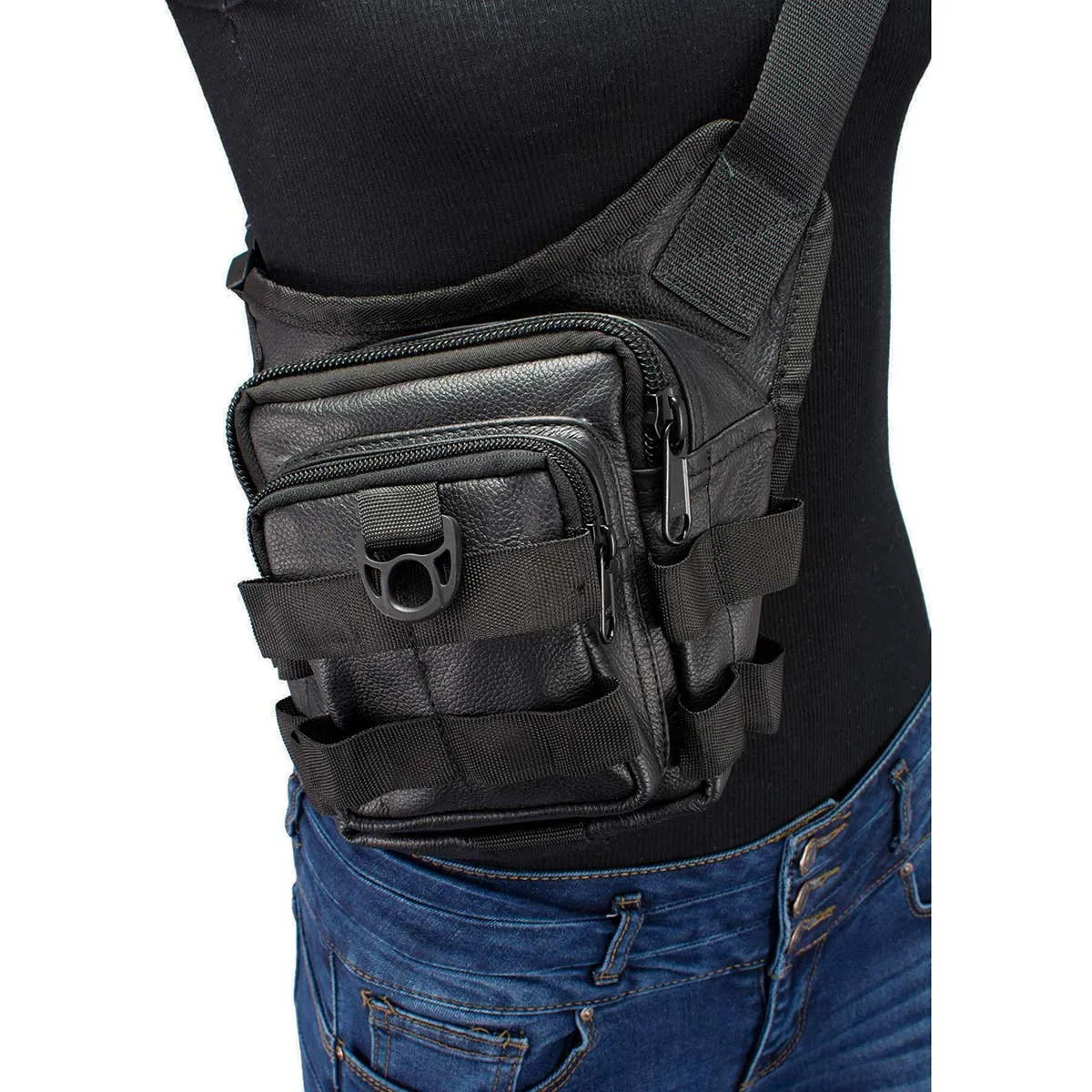 Milwaukee Leather MP8840 Black Leather Conceal and Carry Tactical