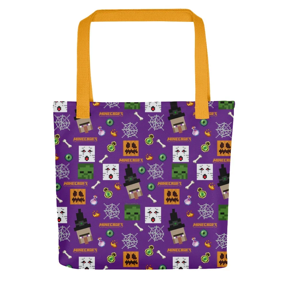 Minecraft Mob Mash Pattern Tote Bag