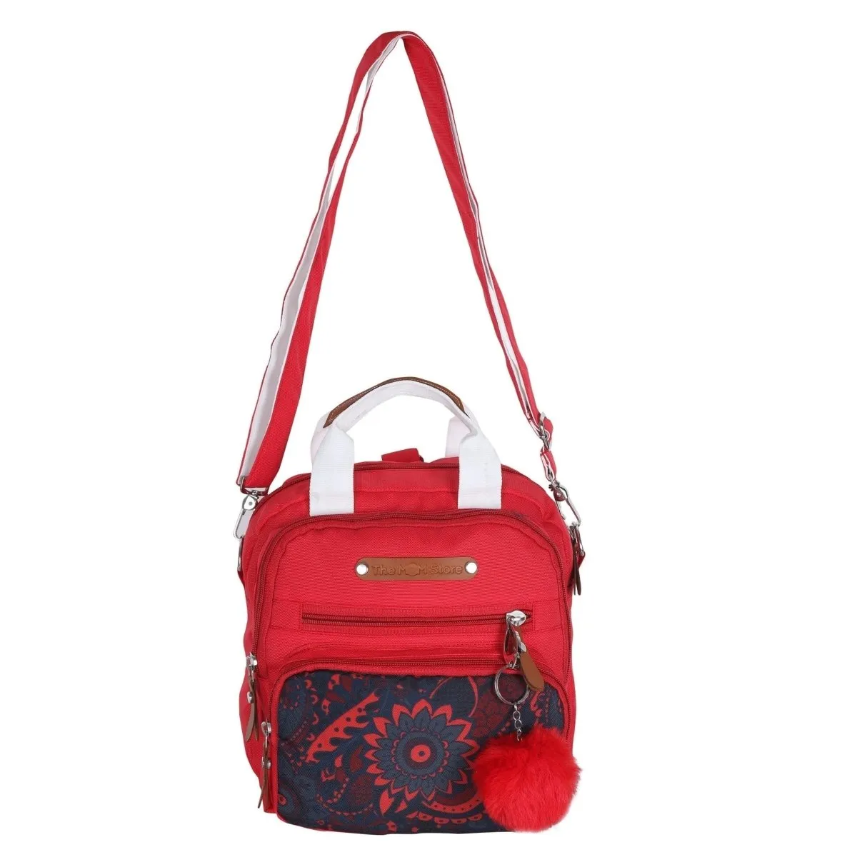 Mini Diaper Bag for Casual Outings- Red Magnolia