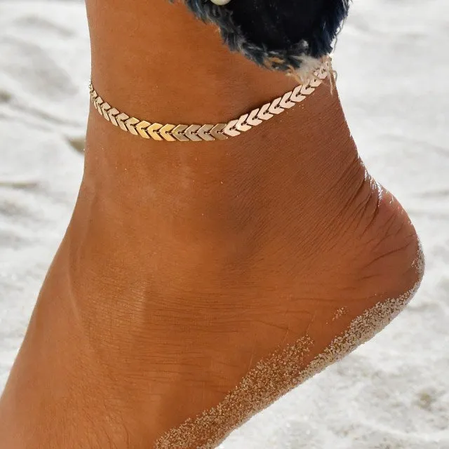 Minimalist Dangling Coins and CZ Anklet | Beach Anklet | Anklet Bracelet Set | Chain Ankle Bracelet | Bohemian Anklet | Women Leg Chain Gift