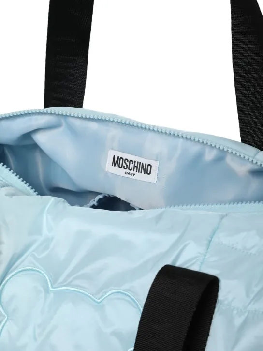 Moschino   Printed nylon changing bag w/ mat 