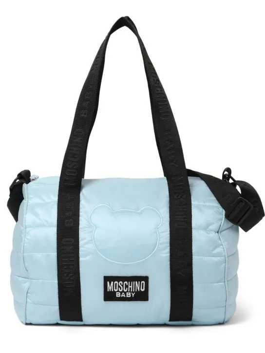 Moschino   Printed nylon changing bag w/ mat 