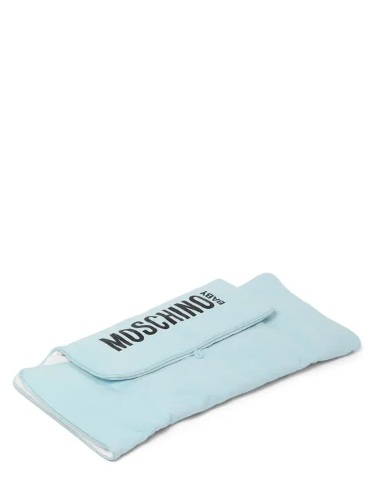 Moschino   Printed nylon changing bag w/ mat 