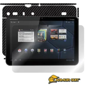 Motorola XOOM Screen Protector & Black Carbon Fiber Skin Protector