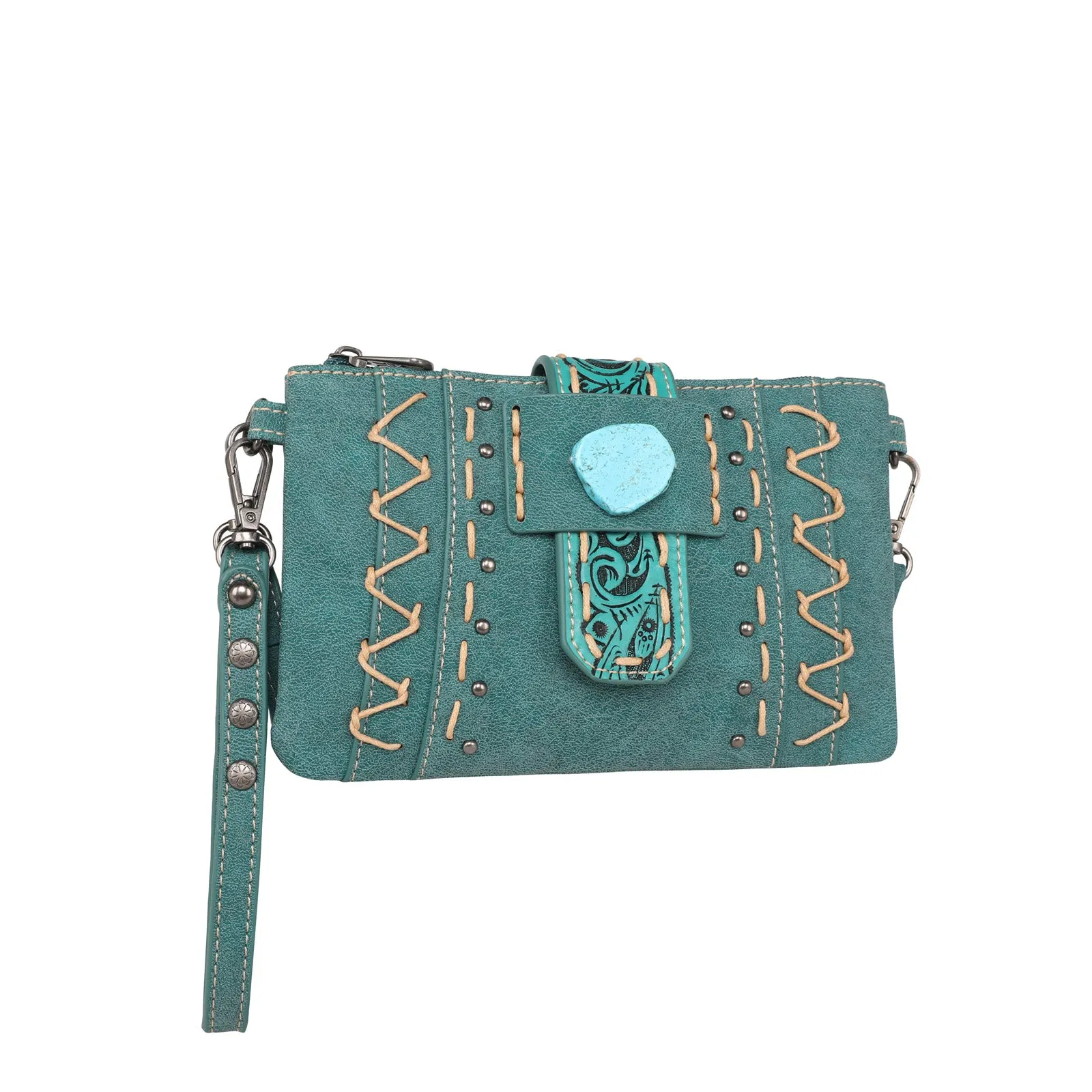 MW1221-181 Montana West Tooled Collection Clutch/Crossbody