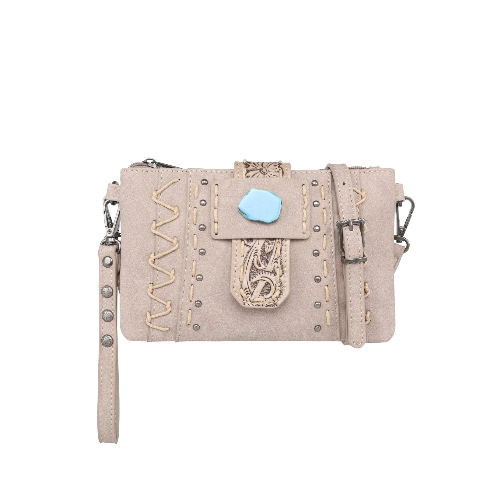 MW1221-181 Montana West Tooled Collection Clutch/Crossbody