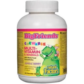 Natural Factors Big Friends Jungle Berry Multi-Vitamin 60 Chewable Tabs