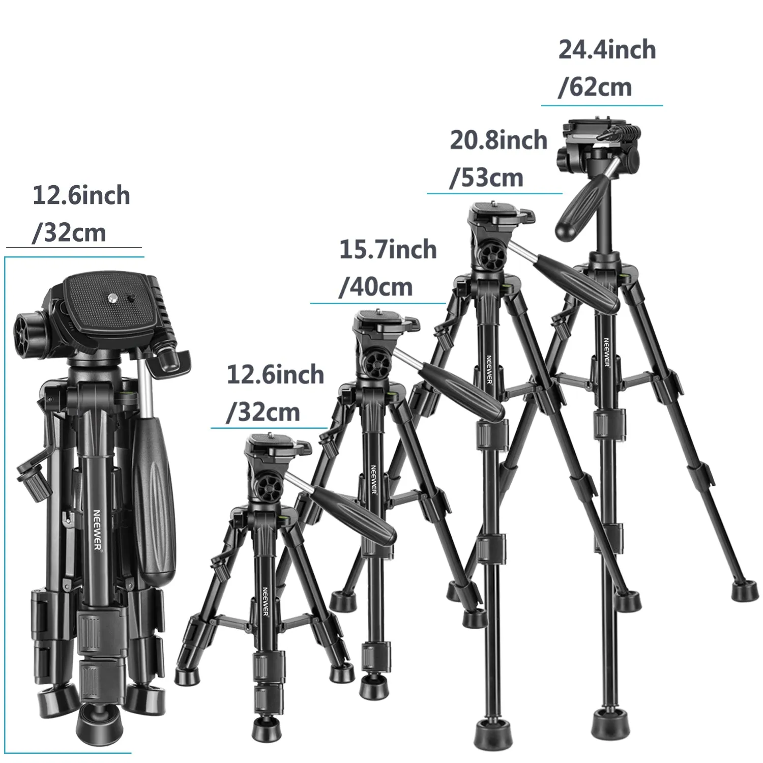 NEEWER T210 24'' Aluminum Alloy Mini Tripod