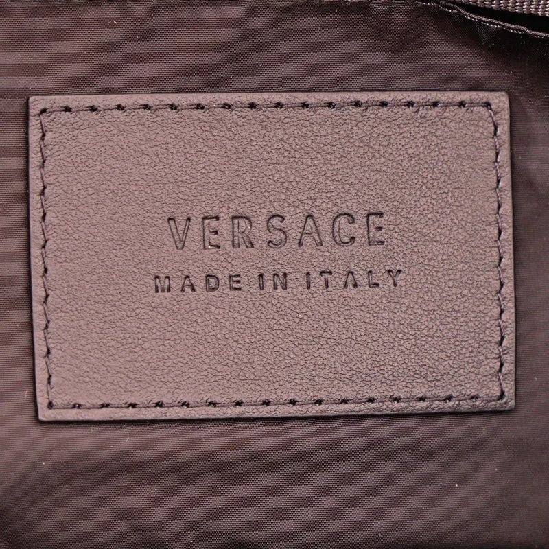 NEW $920 VERSACE Men's/Woman's Runway 90's Vintage LOGO Printed Nylon WAIST BAG