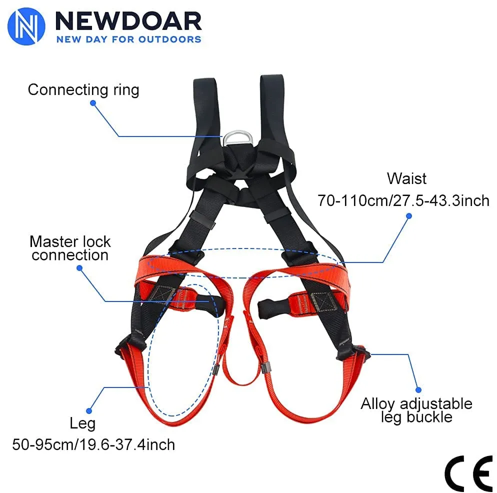 NewDoar Climbing Seat Belt Caving Rock Climbing Rappelling Equipment Body(Full Body)