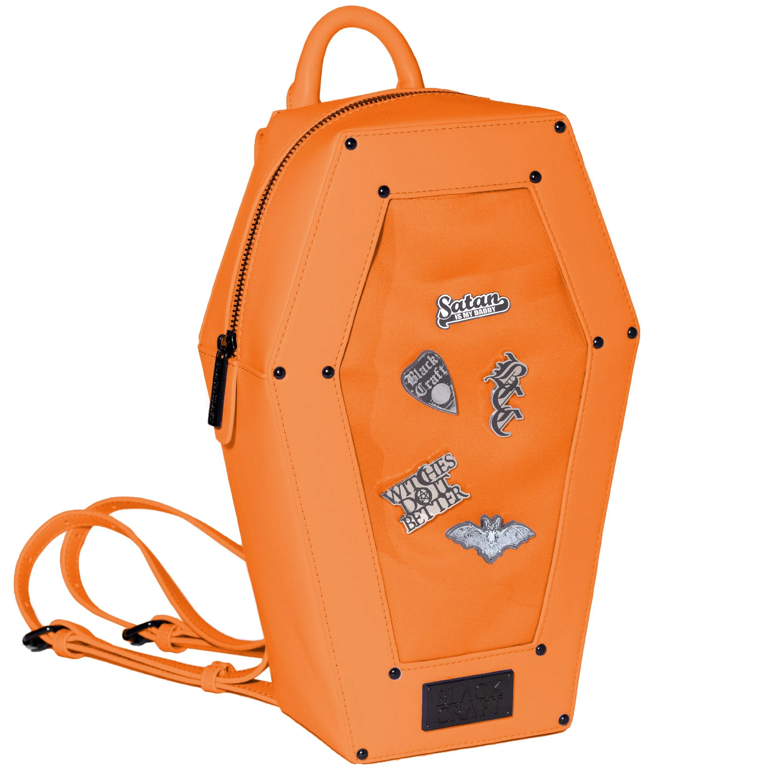 Orange Pin Collector - Coffin Backpack