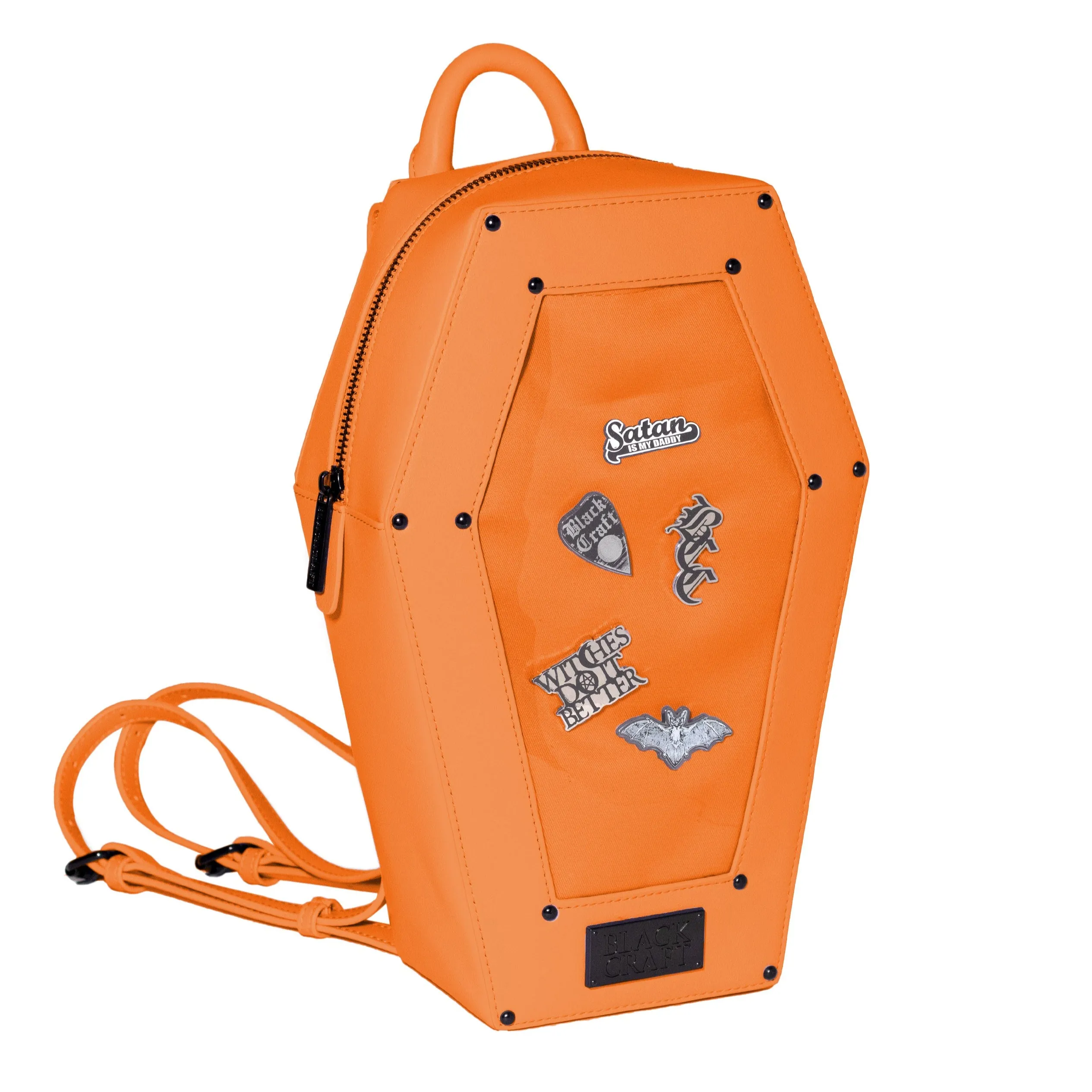 Orange Pin Collector - Coffin Backpack