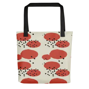 Orange Retro Geometric Tote Bag