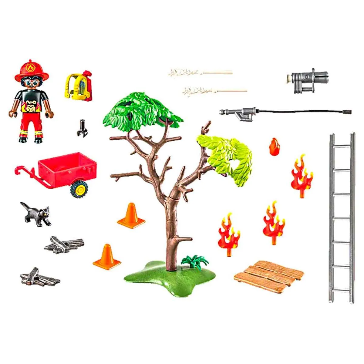 Playmobil Duck on Call Fire Rescue Action: Cat Rescue Playset