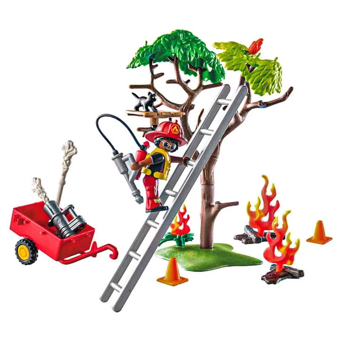 Playmobil Duck on Call Fire Rescue Action: Cat Rescue Playset