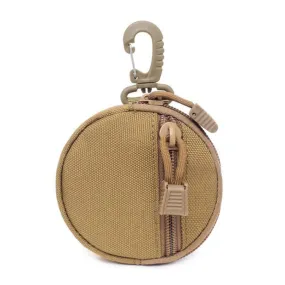 Pocket Portable Mini Coin Bag Key Ring Waist Bag(Khaki)