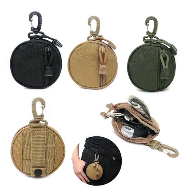 Pocket Portable Mini Coin Bag Key Ring Waist Bag(Khaki)