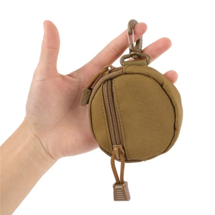 Pocket Portable Mini Coin Bag Key Ring Waist Bag(Khaki)