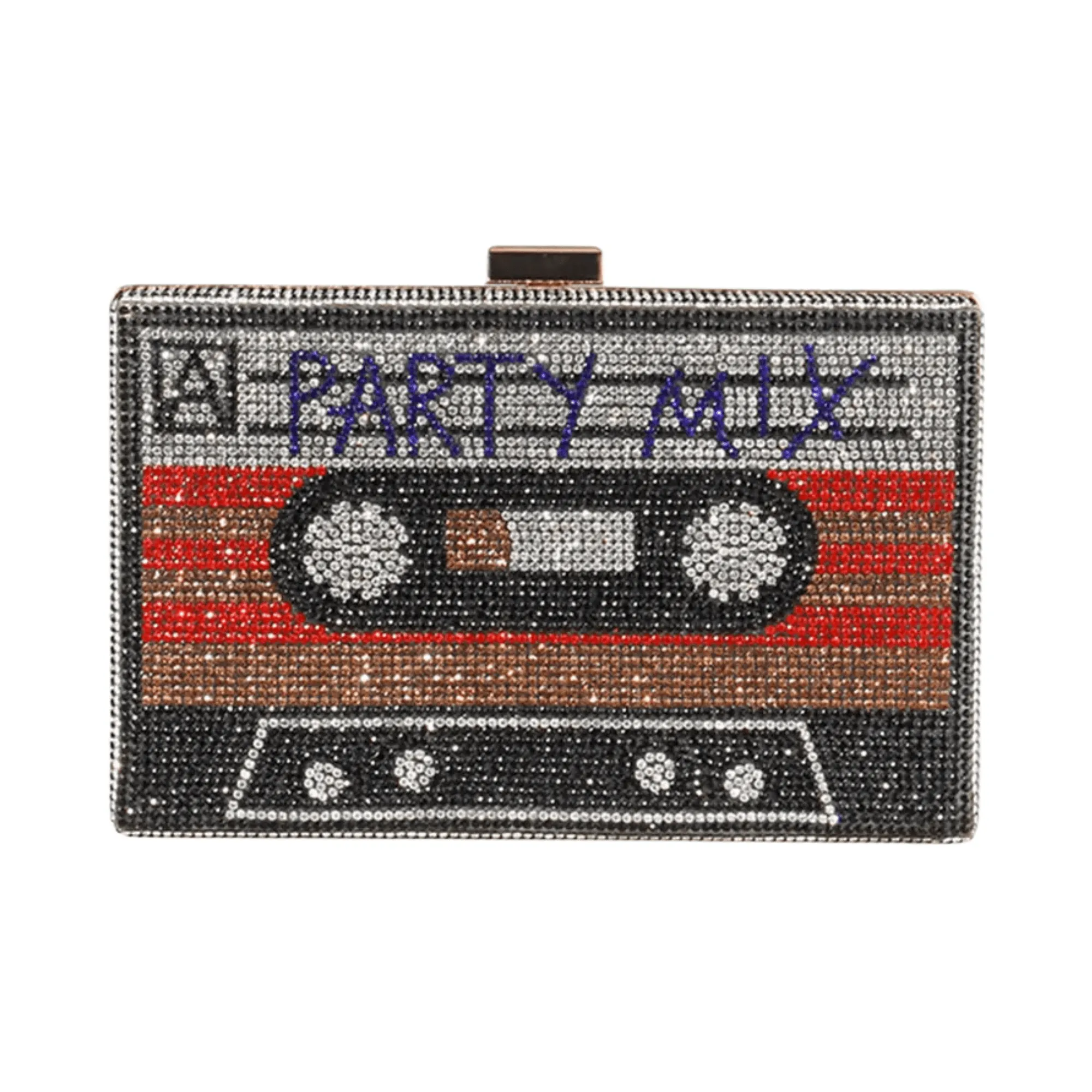 Pre Order:  Bejeweled Cassette Tape Evening Bag