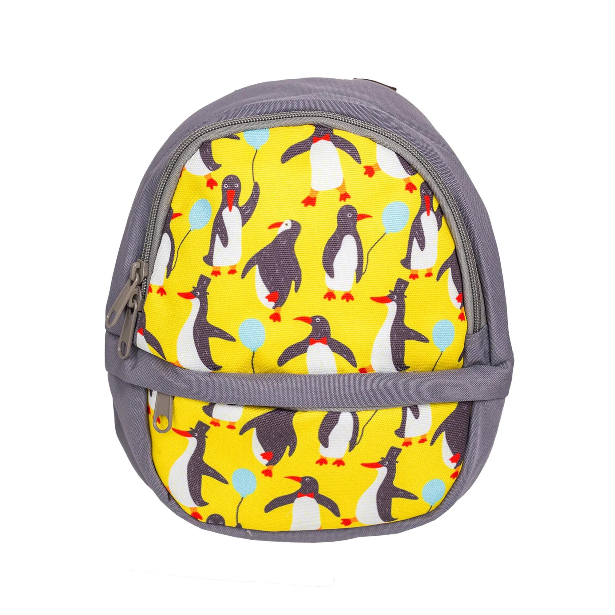 Printed Penguin Backpack - Grey