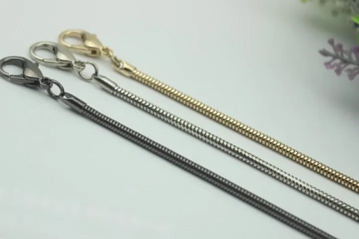 Purse Chain Bag Hardware Metal Crossbody Gold Silver Gunmetal Brass Vintage Strap Handle Handbag Curb Clutch Making Metal 120cm 4ft