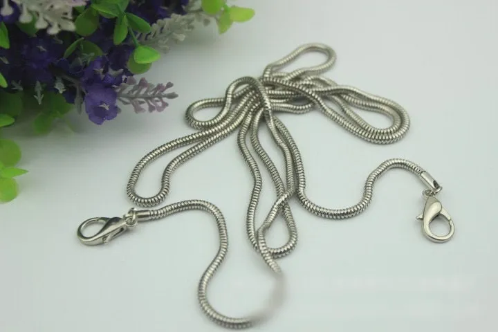 Purse Chain Bag Hardware Metal Crossbody Gold Silver Gunmetal Brass Vintage Strap Handle Handbag Curb Clutch Making Metal 120cm 4ft