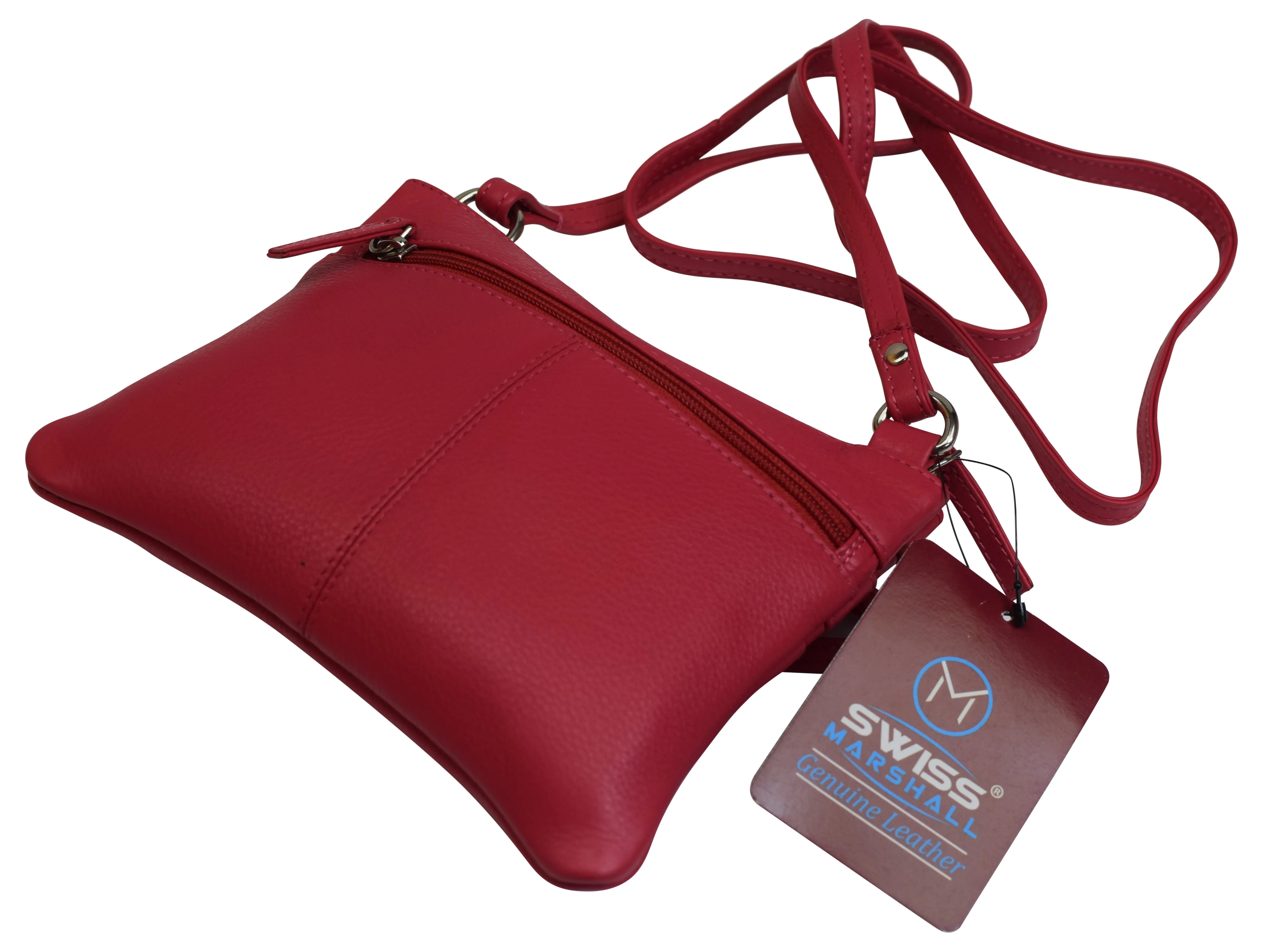 PURSE Cross Body Colors Solid Genuine Leather Handbag Womens Shoulder Strap Bag