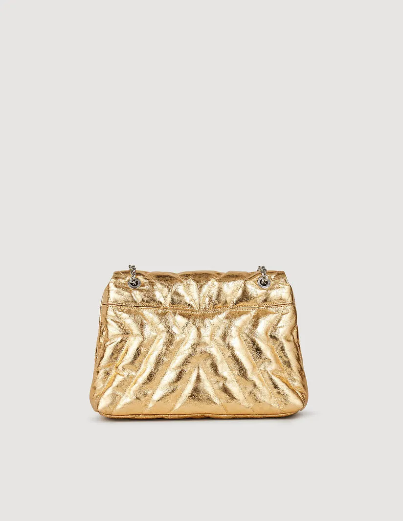 Quilted Metallic Leather Bag